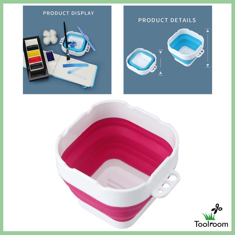 Xô Đựng Nước Rửa Cọ Vẽ Có Thể Gấp Gọn Tiện Dụng