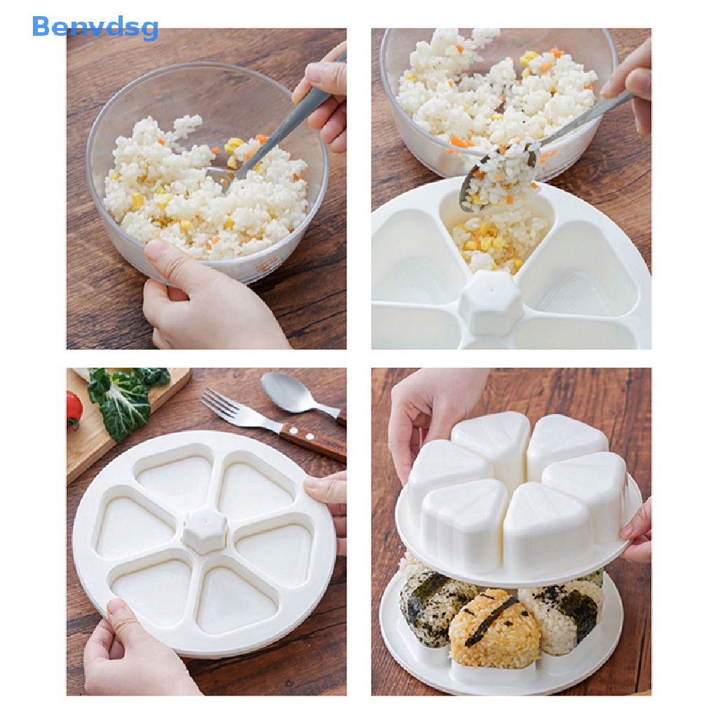 1 Khuôn Làm Sushi 6 Trong 1 Hình Tam Giác Không Cần Dùng Keo