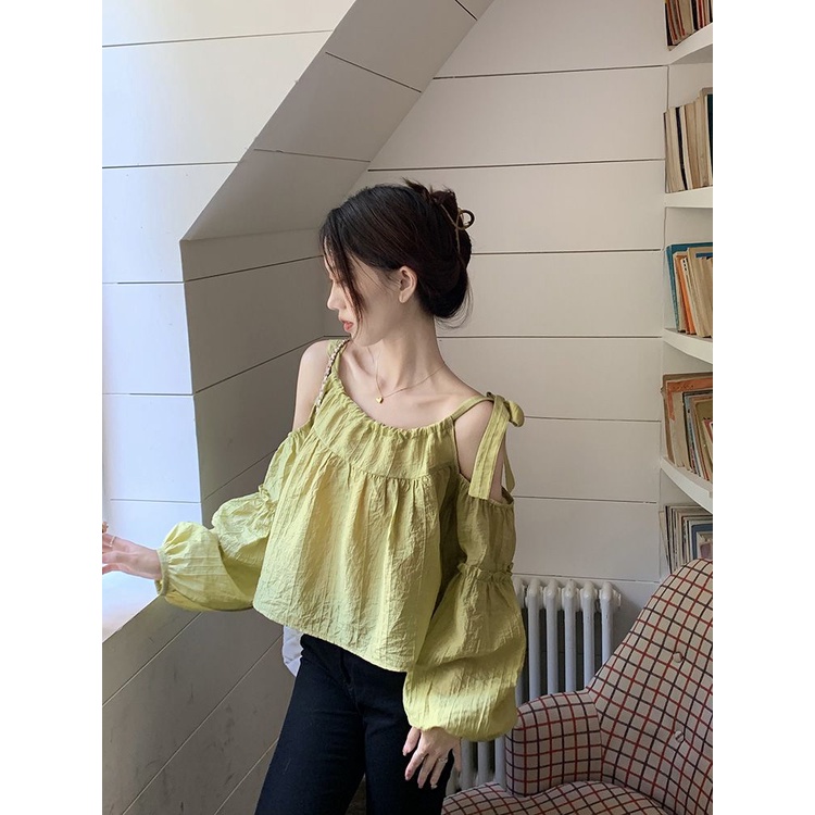 Cozok Áo Sơ Mi Tay Phồng Gợi Cảm Thời Trang Hàn Quốc