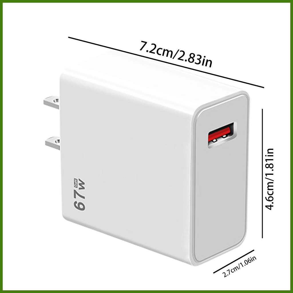 Cục Sạc Nhanh QC 5.0 67W USB C Gắn Tường Tương Thích Với Máy Tính Xách Tay rdavn rdavn