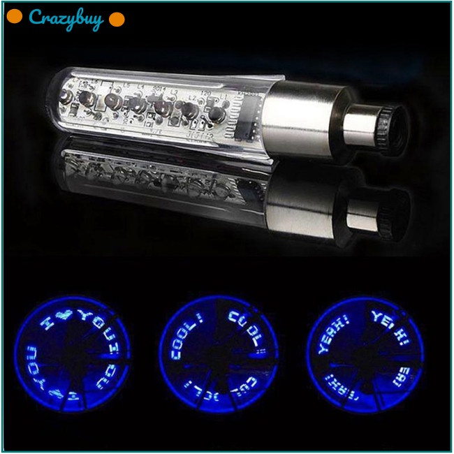 Cr Đèn Led 7 Bóng Cảm Ứng Hai Mặt Gắn Van Xe Đạp Leo Núi