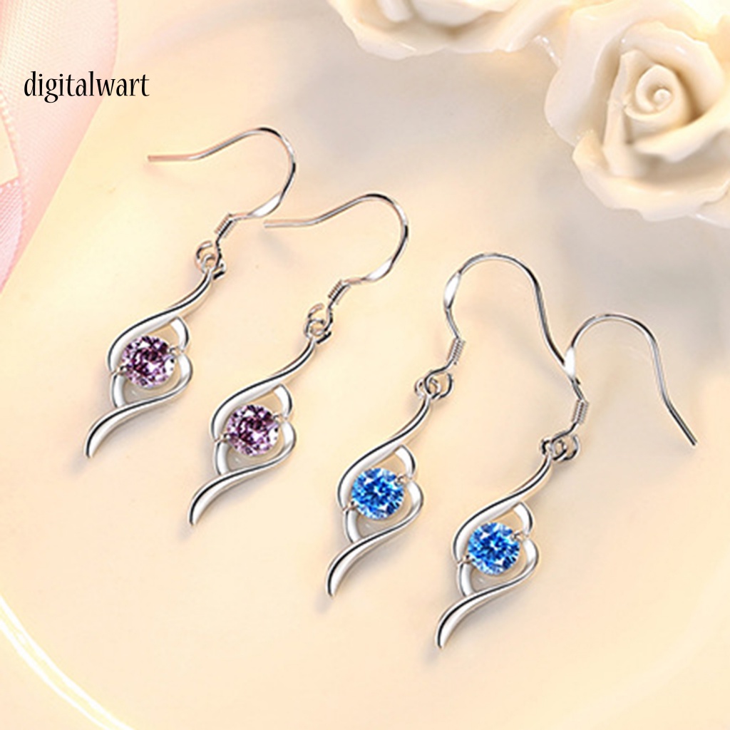 Kỹ Thuật Số| 1 Đôi Bông Tai Đính Đá Lấp Lánh Chất Lượng Cao Dành Cho Nữ