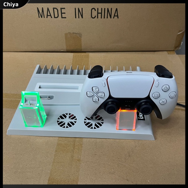 Đế Quạt Làm Mát Đa Năng Với Bộ Điều Khiển Sạc Kép Và Giá Treo Đĩa Tai Nghe