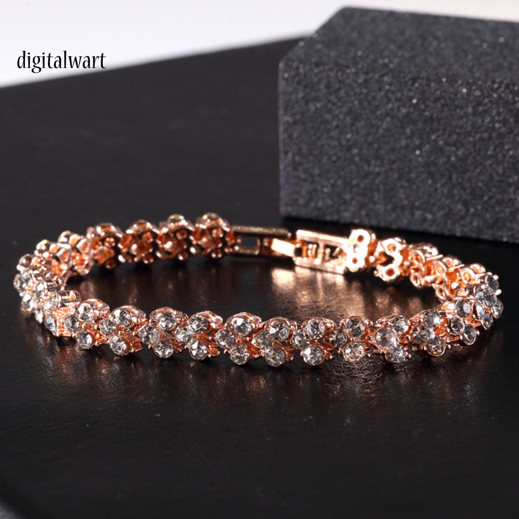 Kỹ Thuật Số| Vòng Tay Đính Đá Pha Lê Nhân Tạo Lấp Lánh Sang Trọng Thời Trang Cho Nữ