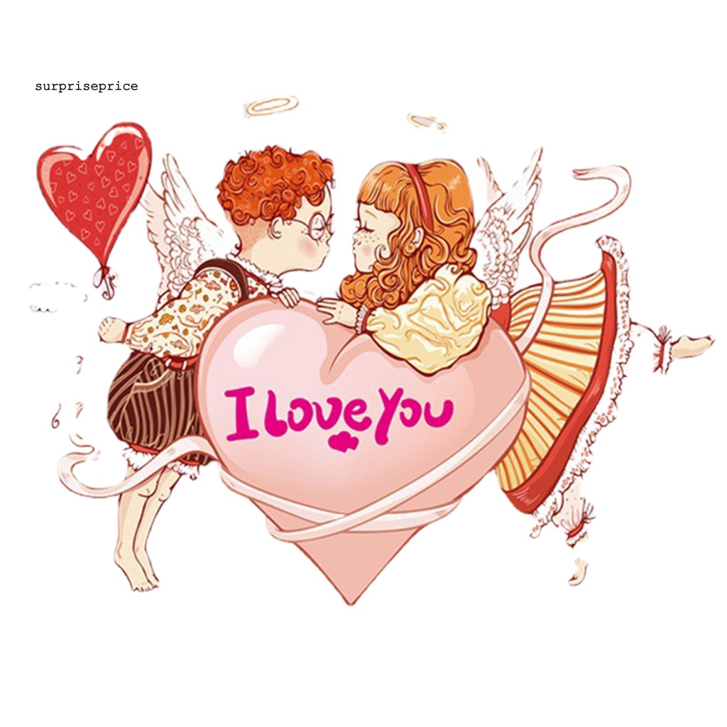 Set 2 Tấm Đề Can Vinyl PVC Dán Tường Họa Tiết Hoạt Hình Nhiều Màu Sắc Lãng Mạn Trang Trí Nhà Cửa