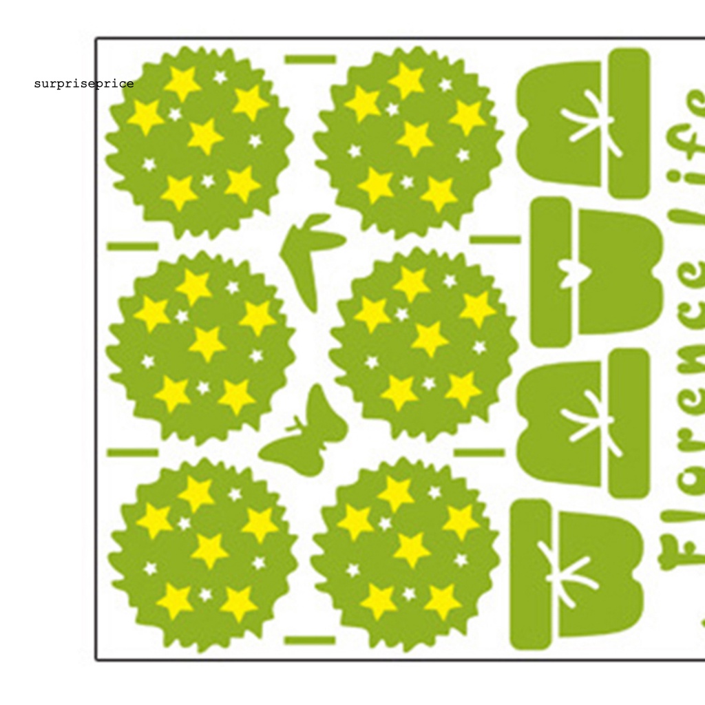 Sticker PVC Dán Tường Chống Thấm Nước Họa Tiết Cây Cối Trang Trí Phòng Khách