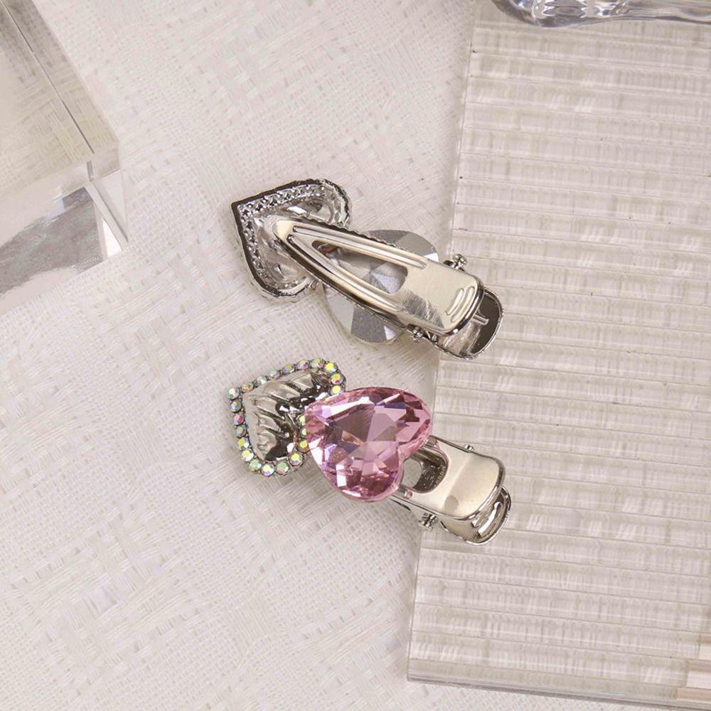 Kẹp Tóc Nơ Bằng Hợp Kim Phong Cách Hàn Quốc Mới Cho Nữ|Kẹp Vịt Đính Đá Zircon Cho Nữ