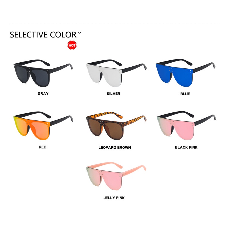 (AIMURUSI) COD Kính Mát Thời Trang Nữ Gọng Lớn Xuyên Biên Giới Đinh Tán Thủy Ngân