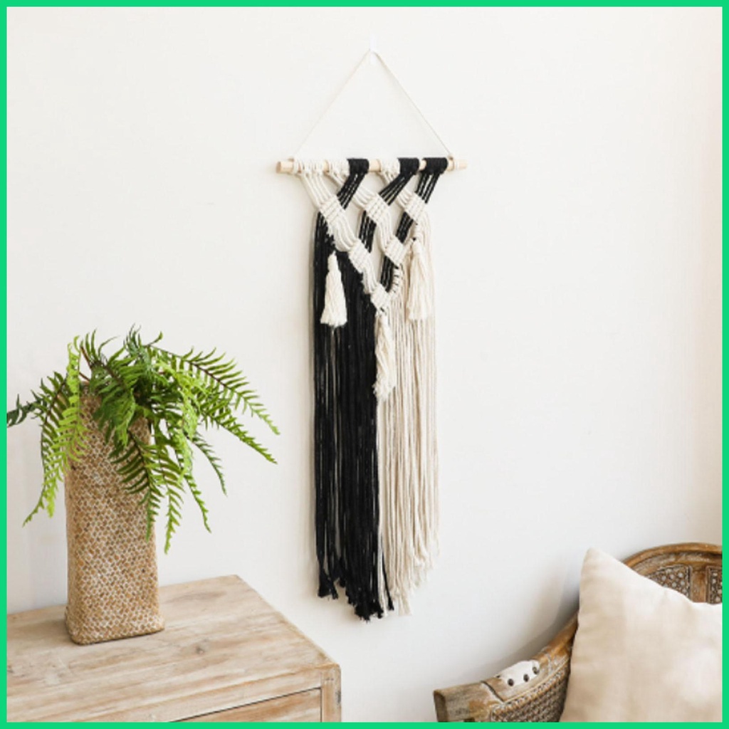 Thảm Dệt Nghệ Thuật Handmade Treo Tường Trang Trí Phong Cách Boho Macrame