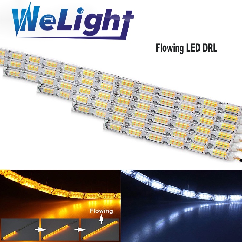 1 Cặp Đèn LED DRL Xi Nhan 12V 24v Cho Xe Hơi