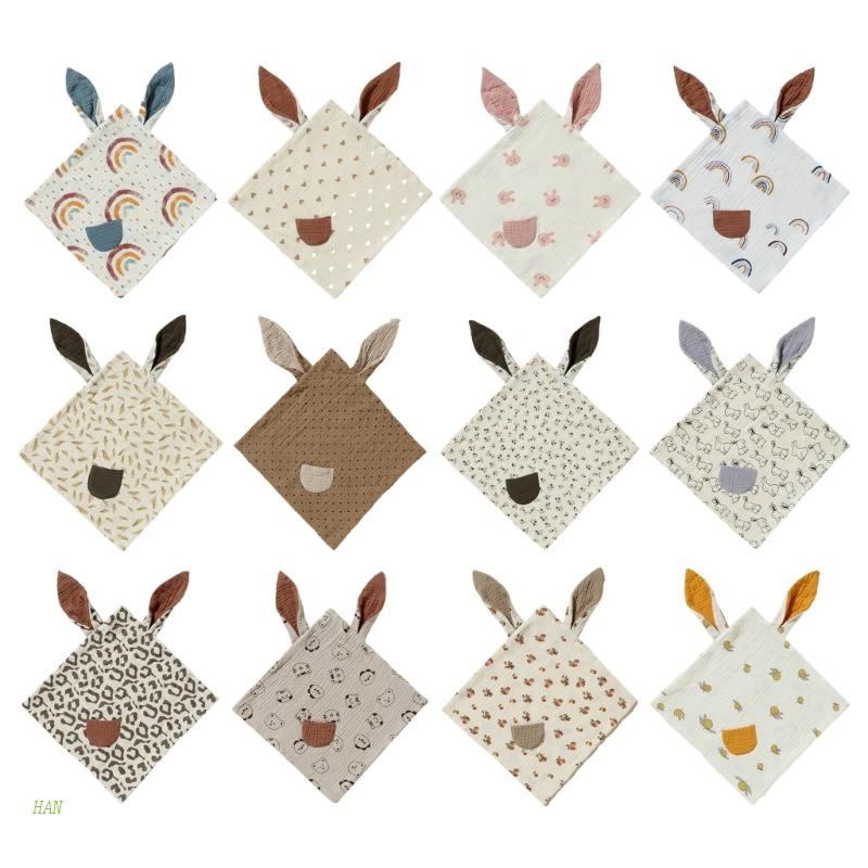 Chăn Cotton Muslin In Họa Tiết Thỏ Thoải Mái Cho Bé Sơ Sinh