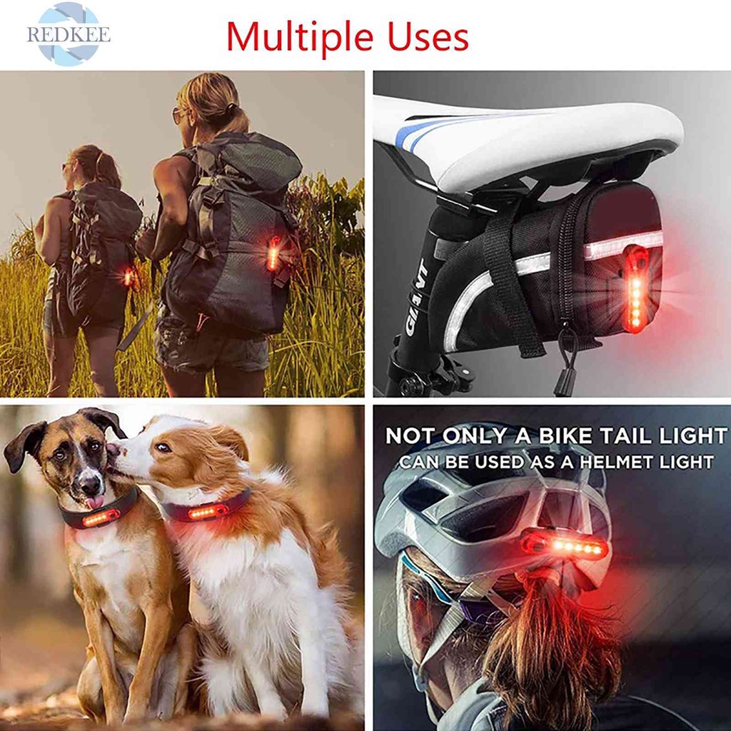 Đèn Đuôi Xe Đạp Có Thể Sạc Lại Bằng Cổng USB Tiện Dụng