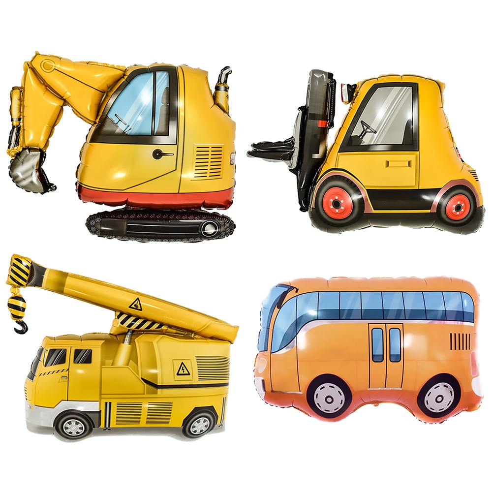 Bộ Bong Bóng + Cờ Chủ Đề Xe Hơi / Bánh Kem / Xe Tải Độc Đáo Trang Trí Tiệc Sinh Nhật / Giáng Sinh / halloween