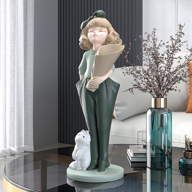 Bình Hoa Cô Gái Decor Lọ Hoa Hình Cô Gái Trang Trí Nhà Cửa Dễ Thương