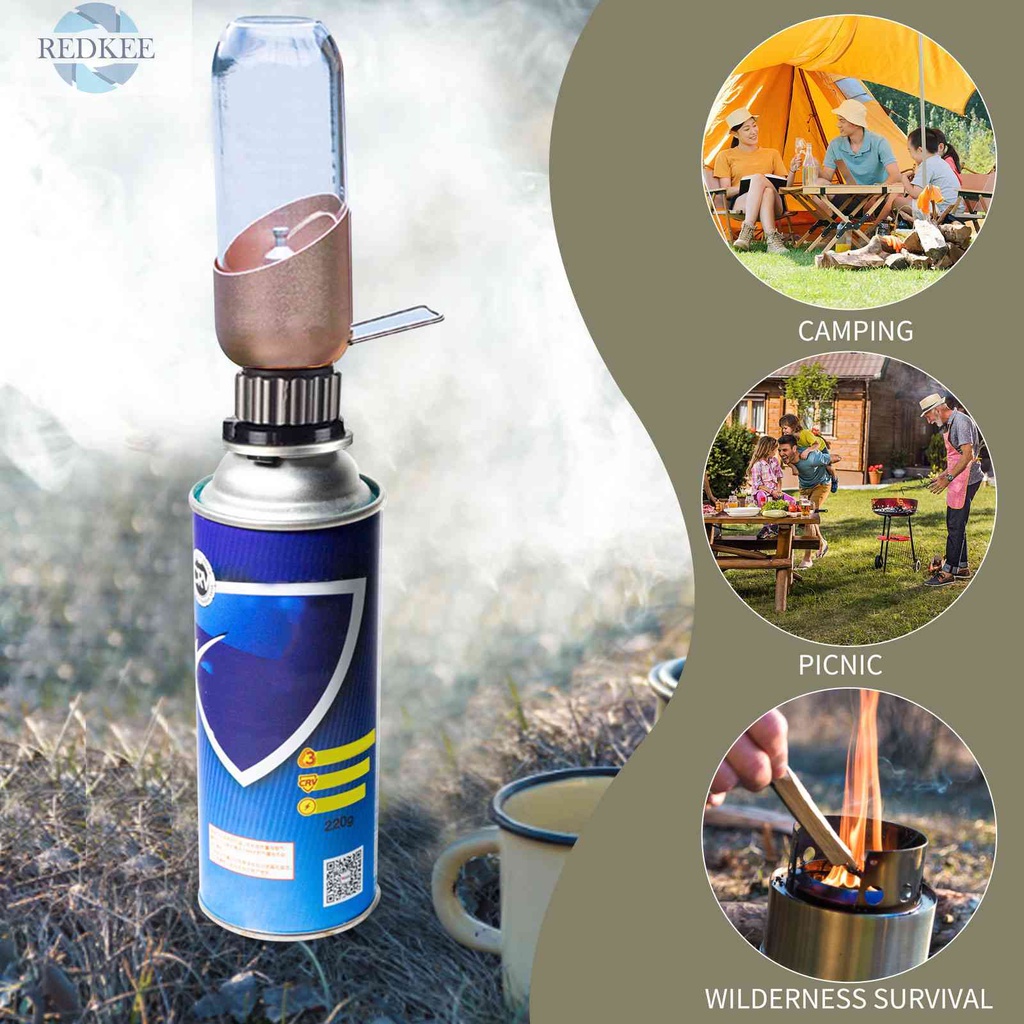 Bộ Chuyển Đổi Bếp Ga Cắm Trại Tự Động Màu Đen