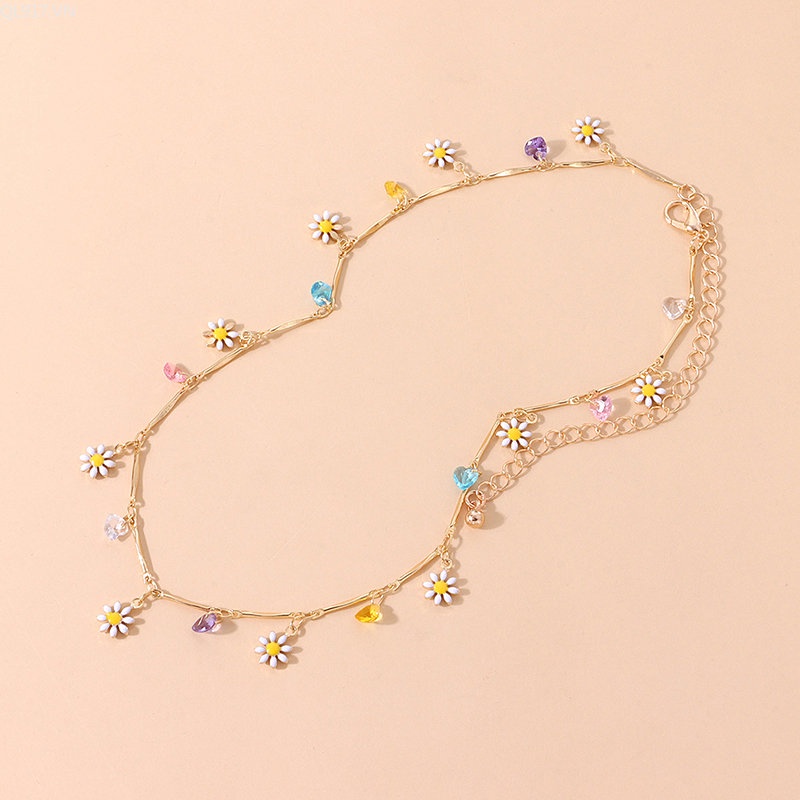 Vòng Cổ Choker Ngắn Xỏ Hạt Nhiều Màu Phong Cách Bohemian