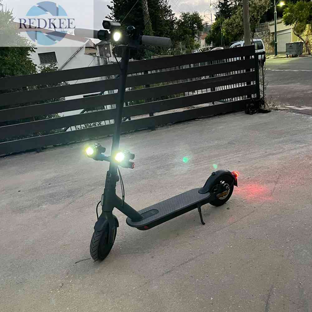 Đèn Pha LED Sạc USB Có Thể Điều Chỉnh Gắn Tay Lái Xe Scooter Điện