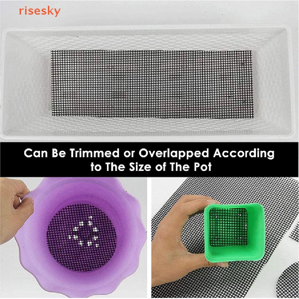 Bộ 5 Tấm Lưới Poly Có Lỗ Thoát Nước Tiện Dụng Cho Chậu Hoa