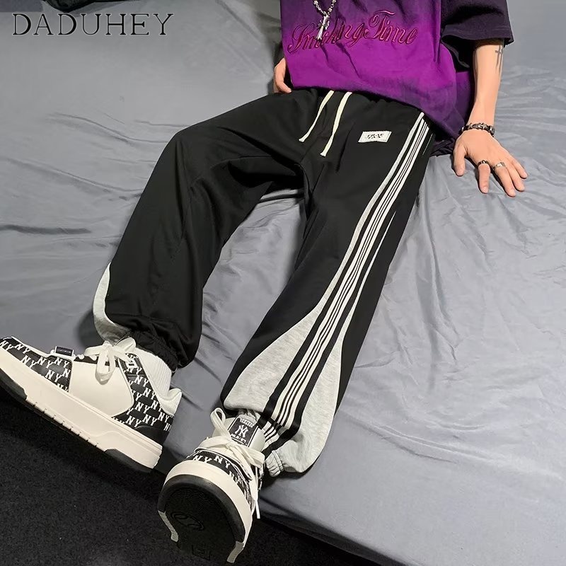 DaDuHey 2023 New Loose Casual Pants Men's Korean Style Trendy All-Matching Cropped Pants Summer in Draping Ankle Banded Pants