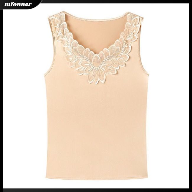 Áo Thun Nữ Không Tay Cổ Chữ V Phối Ren Màu Sắc Đa Dạng