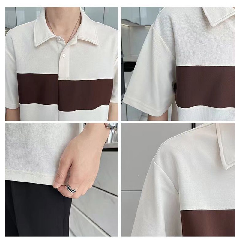 Aokang Áo polo Ngắn Tay Dáng Rộng Nhẹ Nhàng Phong Cách Gia Đình Thanh Lịch Dành Cho Nam