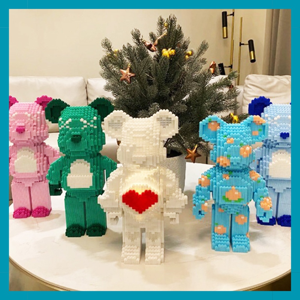💙COD💙Mô Hình Lắp Ráp Lego 3D BEARBRICK Đồ Chơi Lắp Ráp Hình Gấu Bạo Lực 32cm Đồ Chơi Trang Trí Quà Tặng Sinh Nhật
