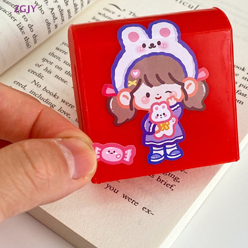 Set 10 Sticker Thỏ ZGJY Dễ Thương Dùng Để Trang Trí Sổ Tay Mới