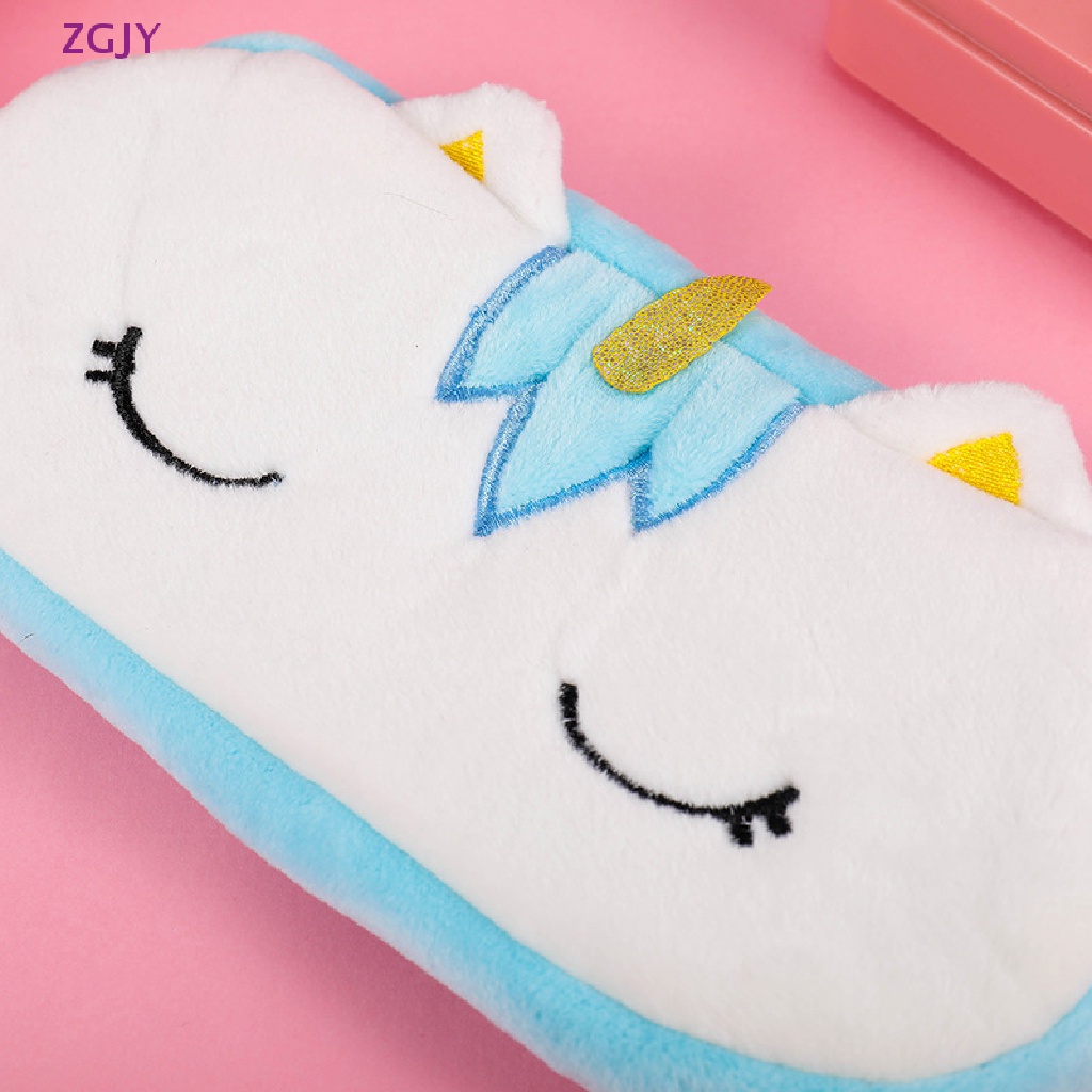 Túi Đựng Bút Bằng Lông Nhung Chất Lượng Cao Có Khóa Kéo Họa Tiết Kỳ Lân Dễ Thương ZGJY Mới