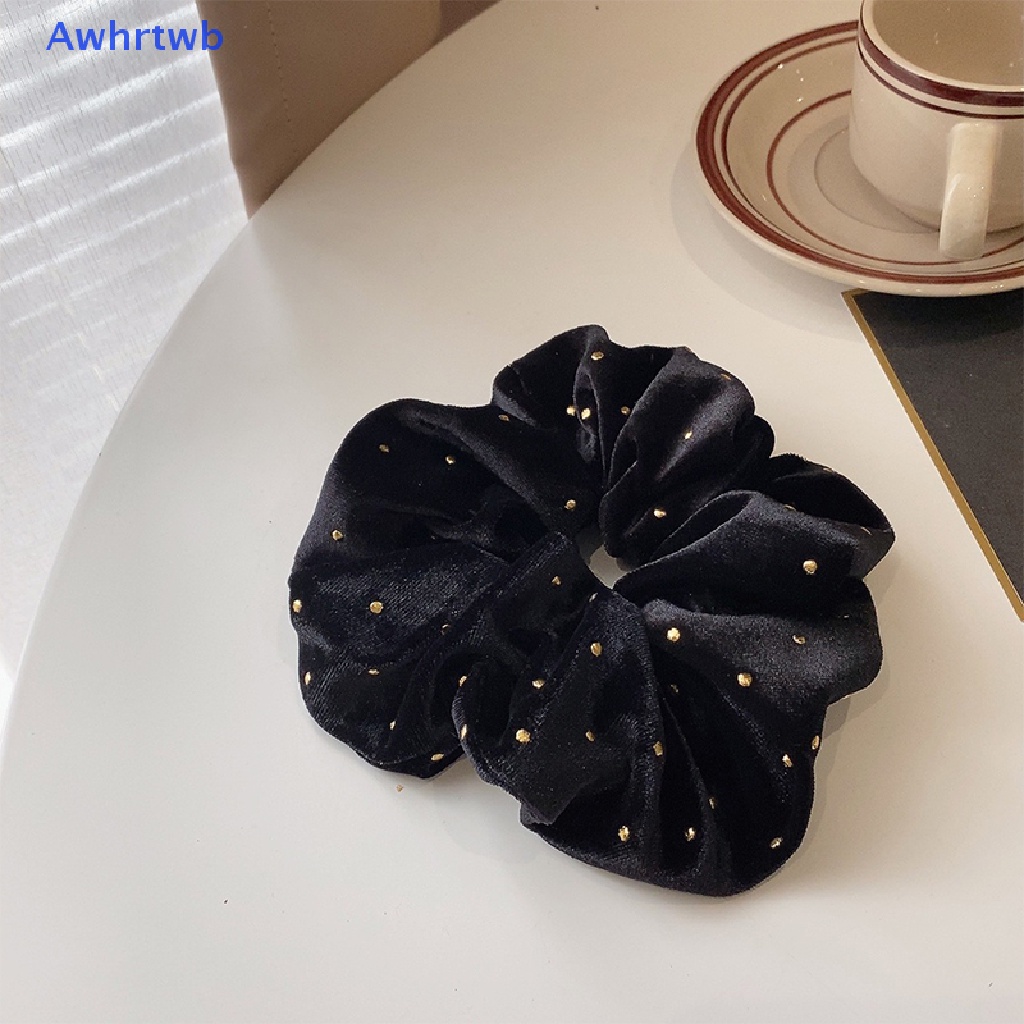 Dây Cột Tóc Nơ Vải Nhung Đen Cỡ Lớn Phong Cách Vintage Cho Nữ Mới