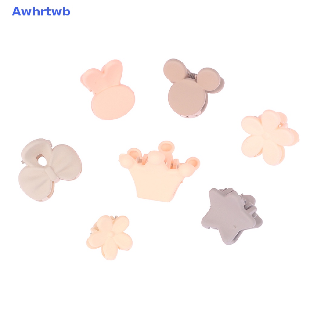 Set 10 Kẹp Tóc Càng Cua Nhỏ Hình Ngôi Sao / Bướm Màu Kẹo Ngọt Dễ Thương Cho Bé Gái Mới