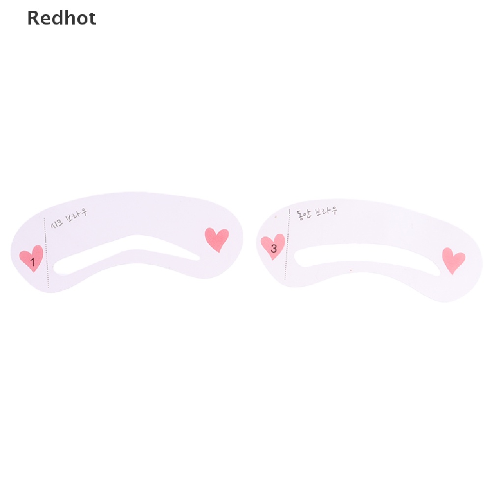 &lt; Redhot &gt; Set 10 Túi Thẻ Khuôn Vẽ Lông Mày 3 Kiểu Có Thể Tái Sử Dụng