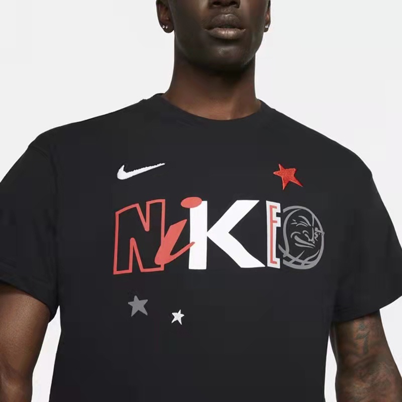 Áo Thun Nam Cổ Tròn In Chữ Nike Chính Hãng 100% cotton