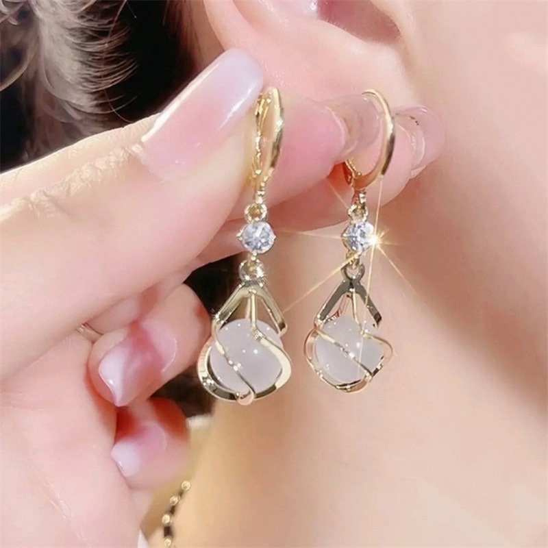 Bông Tai Thiết Kế Đơn Giản Thanh Lịch Cho Nữ