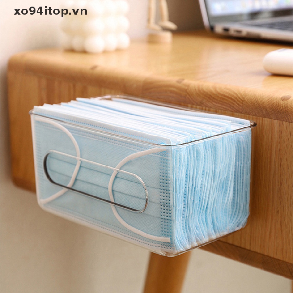 Hộp Đựng Khăn Giấy Dùng Một Lần Trong Suốt Gắn Tường Tiện Dụng