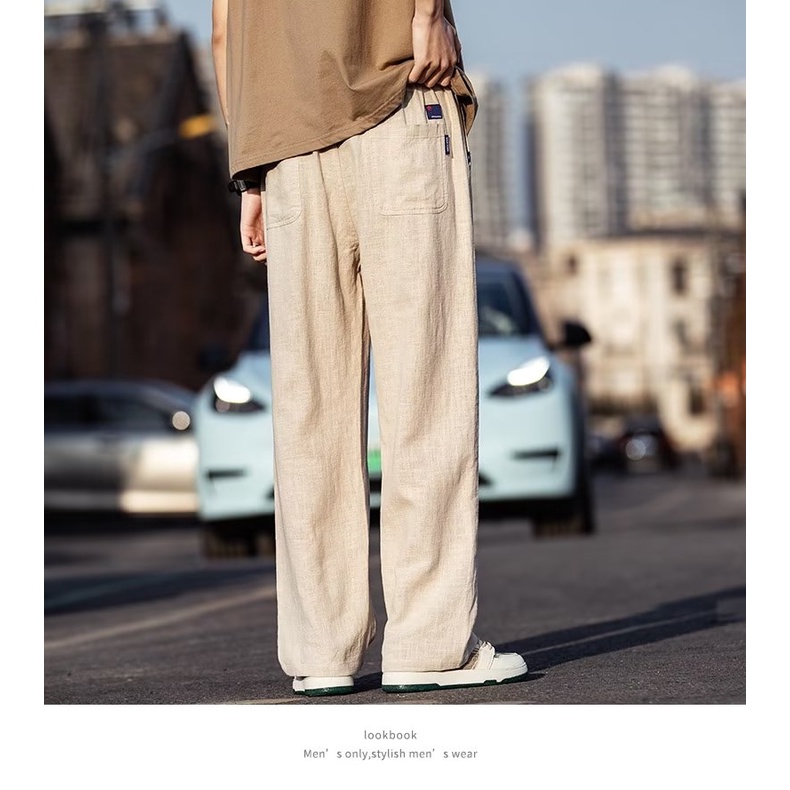 Quần Dài Ống Rộng Phong Cách Nhật Bản Năng Động Trẻ Trung Dành Cho Nam