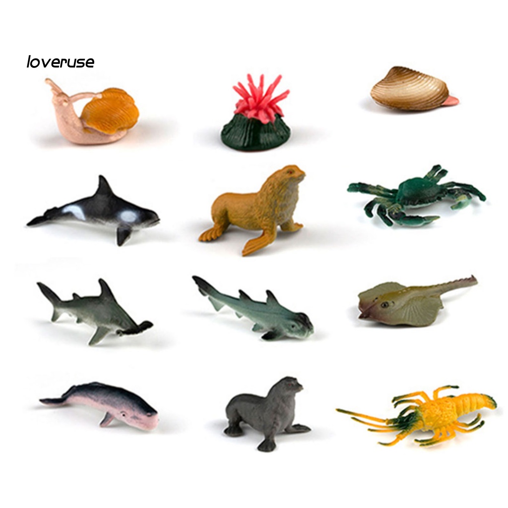 Set 36 Mô Hình Động Vật Biển Mini Xinh Xắn Cho Bé