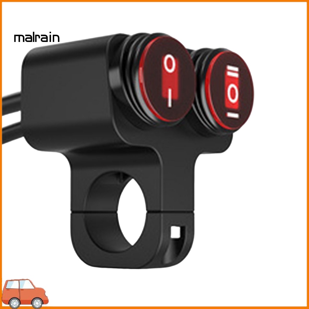 Công Tắc Điều Khiển Đèn Pha Gắn Tay Lái Xe Máy 12V