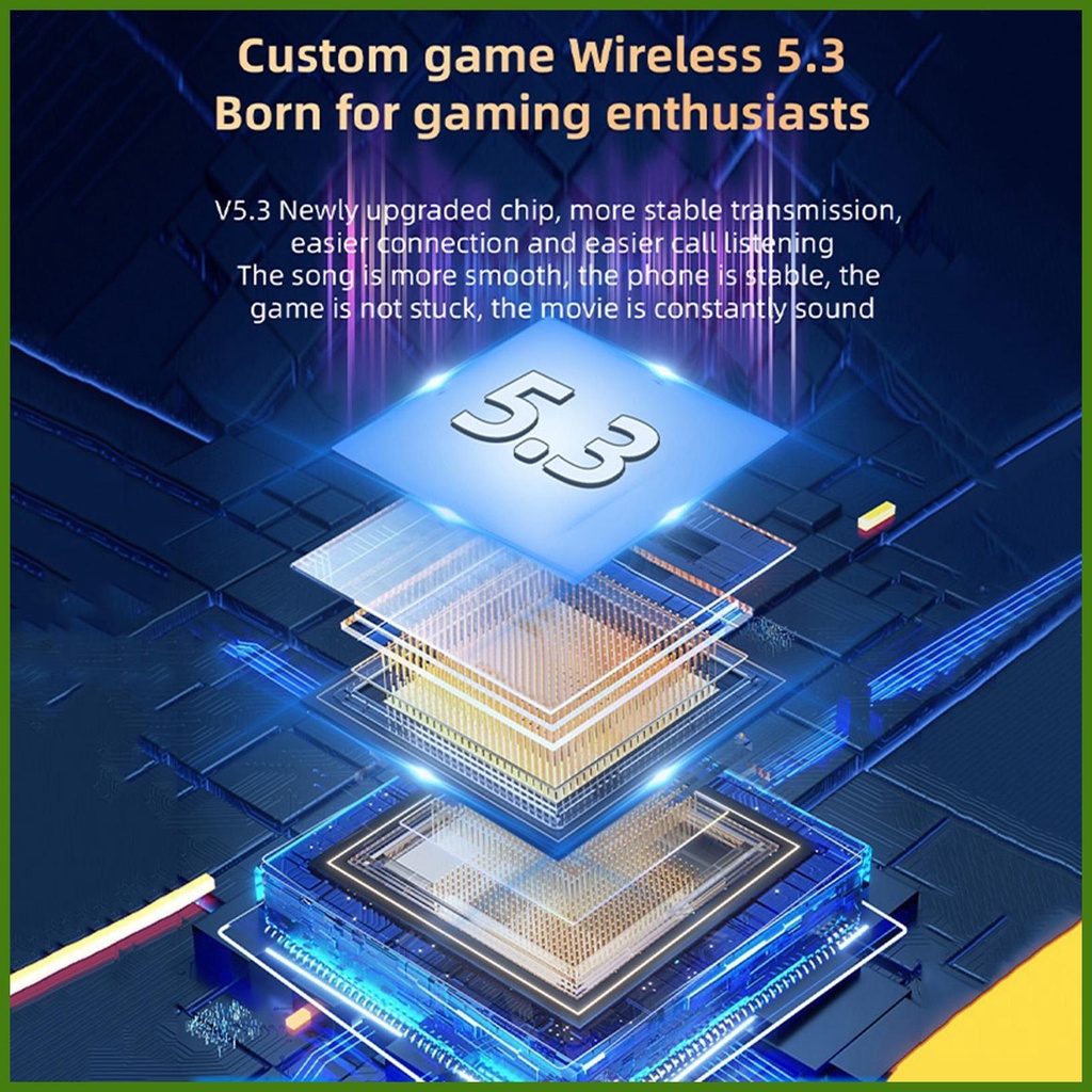 Tai Nghe Nhét Tai Không Dây 5.3 Pin Dài Màn Hình Kỹ Thuật Số Phong Cách Thể Thao