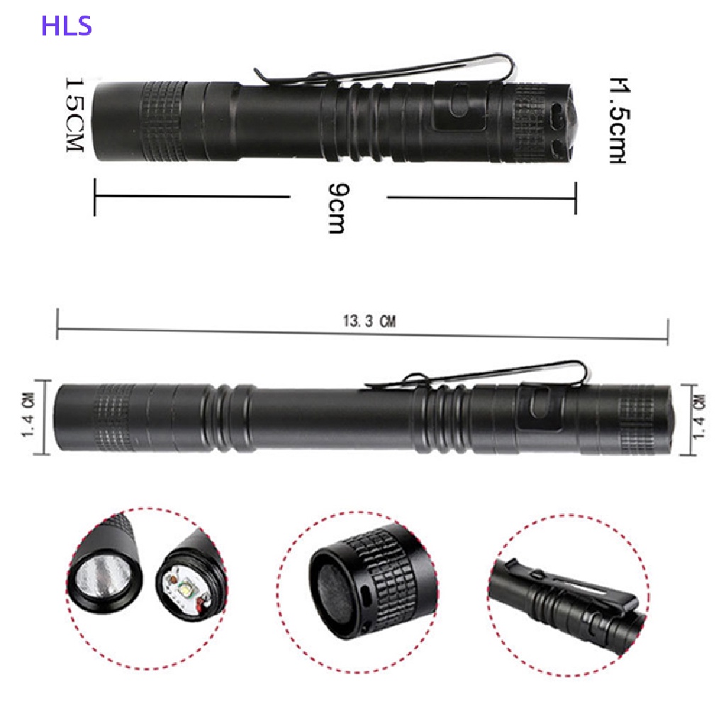 Đèn Pin LED Mini Bỏ Túi Mạnh Mẽ AAA Cho Cắm Trại