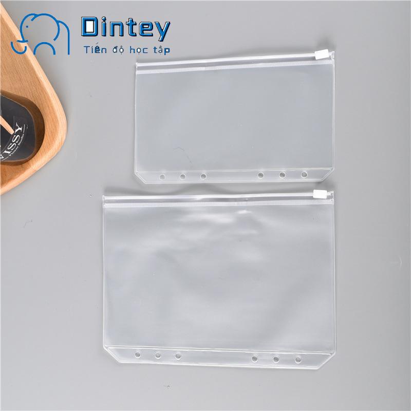 ✍mujicici✍Túi zip chia ngăn sổ tiết kiệm đựng tiền sổ còng planner khổ A5/A6