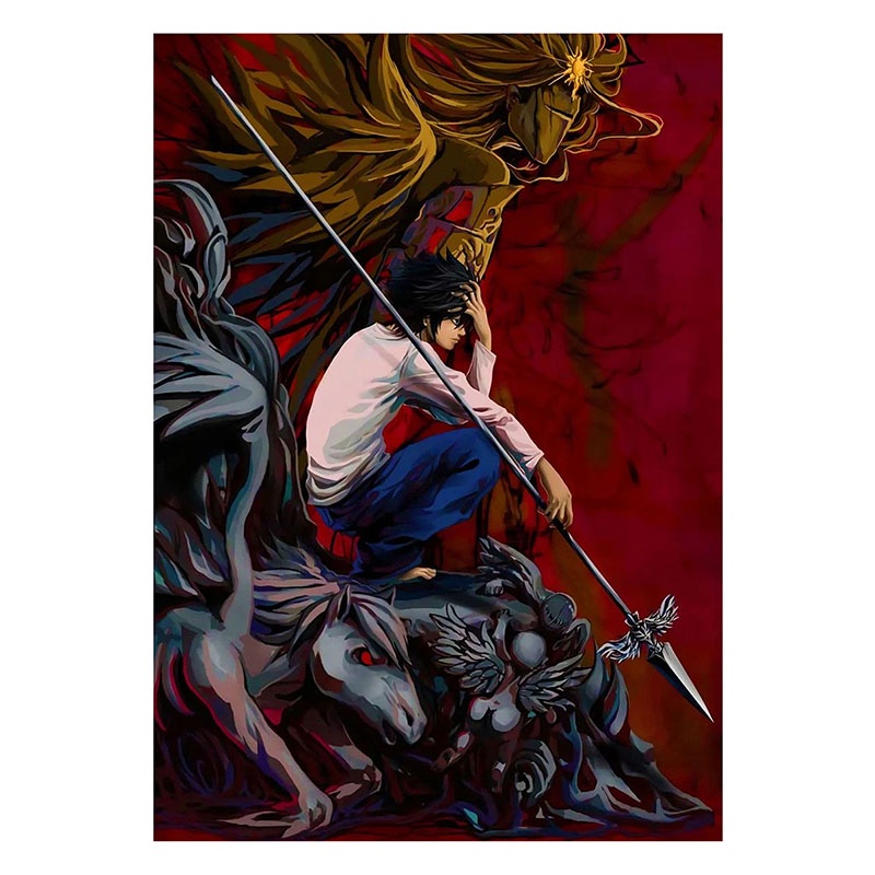 Tranh Giấy Dán Tường In Hình Death Note 42X30CM Trang Trí Nội Thất Quán Bar / Nhà Cửa Kiểu Nhật Bản