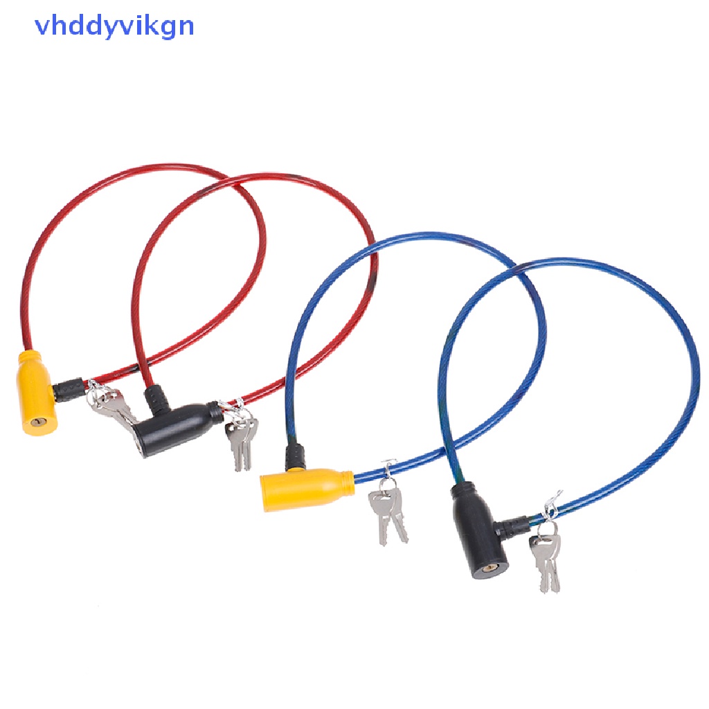 1 Khóa Xe Đạp Chống Trộm Bằng Kim Loại 8x640mm Kèm 2 Chìa Khóa
