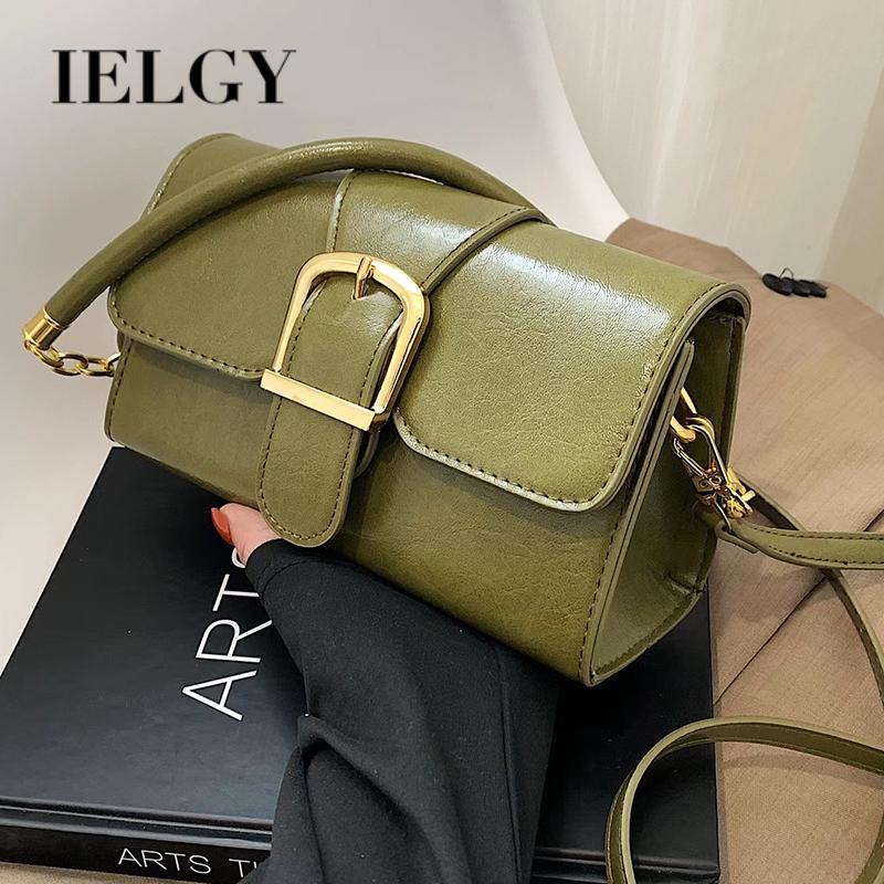 Ielgy Túi đeo dưới cánh tay Một Bên Vai Có Khóa Cài Đơn Giản Thời Trang Và Phổ Biến Dành Cho Bạn Nữ
