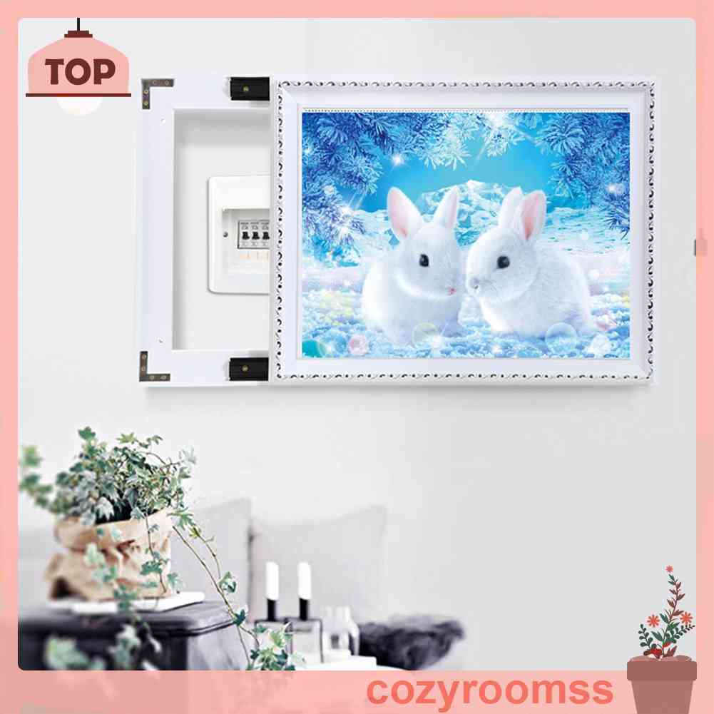Bộ Tranh Đính Đá 5D Họa Tiết Chú Thỏ Độc Đáo DIY Dùng Trang Trí Nhà Cửa