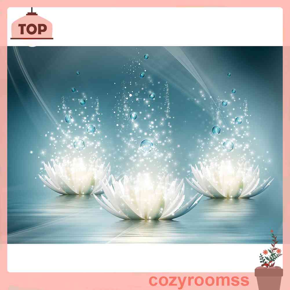 Tranh Đính Đá Kim Cương Toàn Bộ Hình Ba Bông Sen