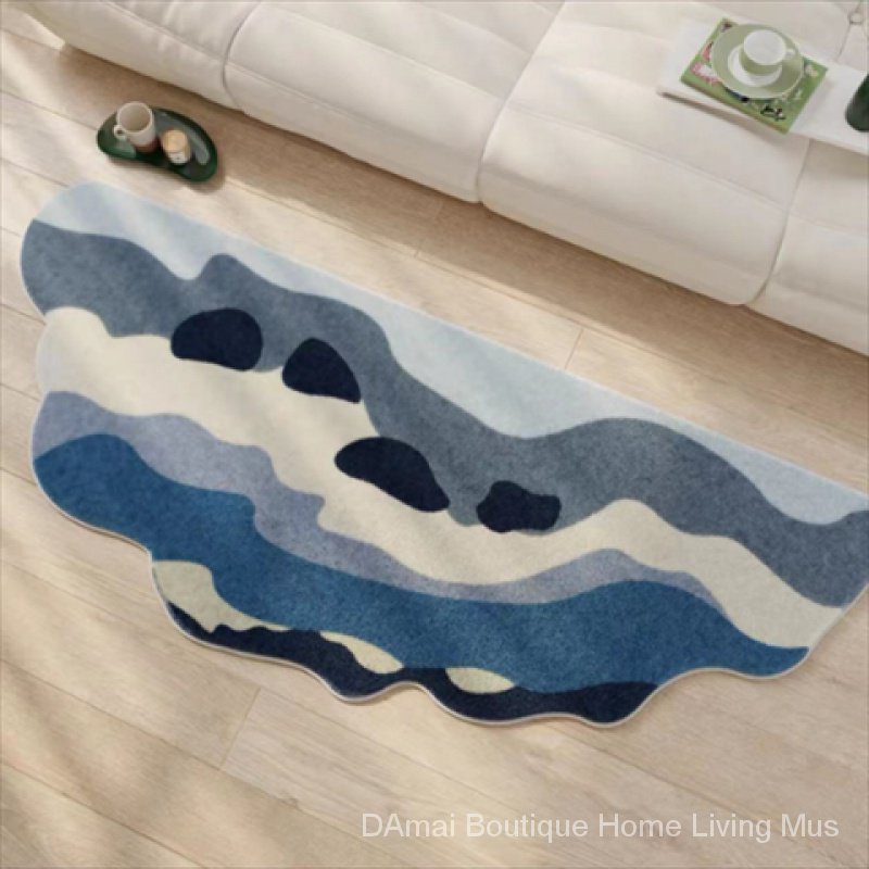 Thảm Trải Sàn Phòng Khách / Phòng Ngủ Bằng Chất Liệu Cashmere Dày Dặn Phong Cách Bắc Âu