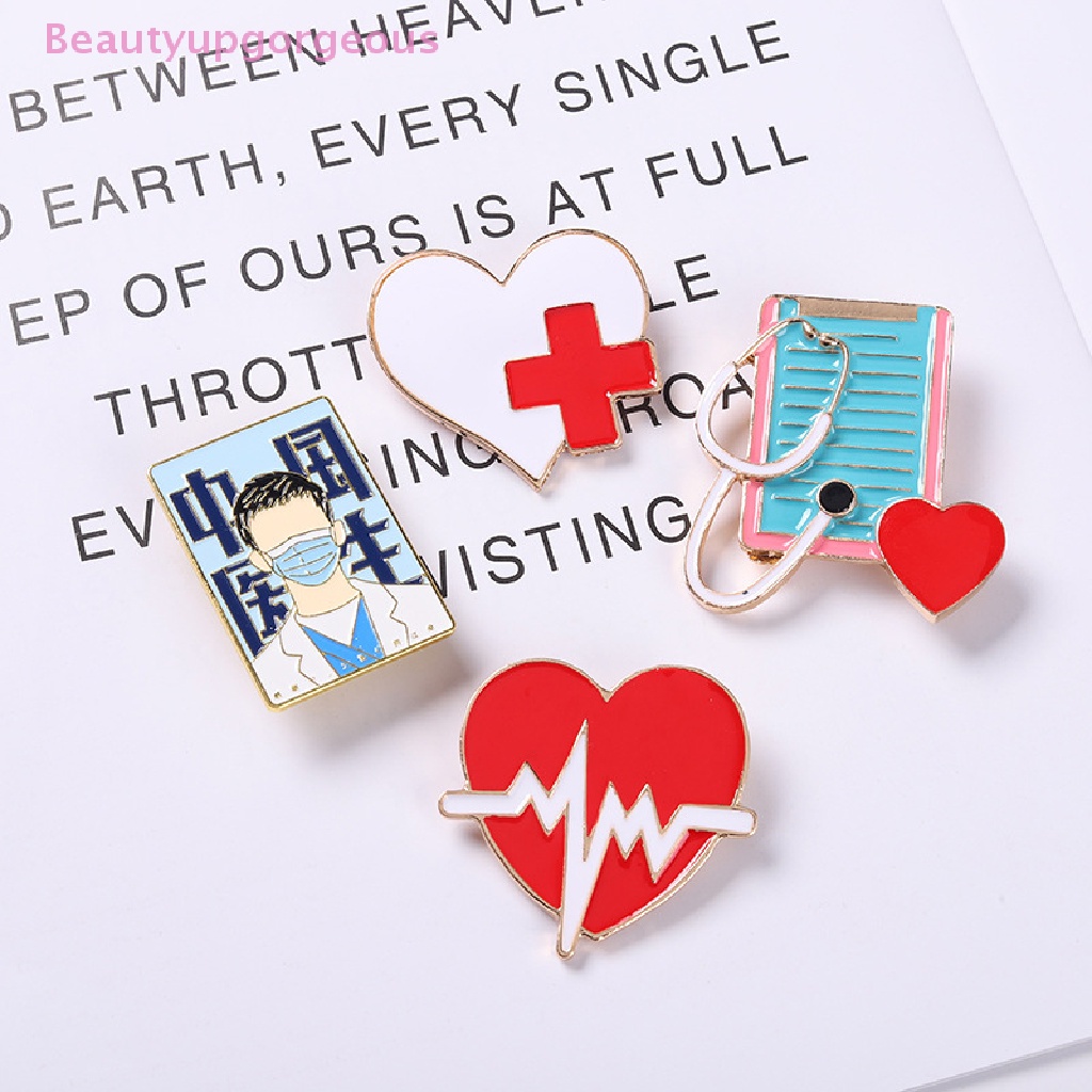 Ghim Cài Áo Họa Tiết Hoạt Hình Bác Sĩ Y Tá Tráng Men Phụ Kiện Thời Trang Làm Quà Tặng