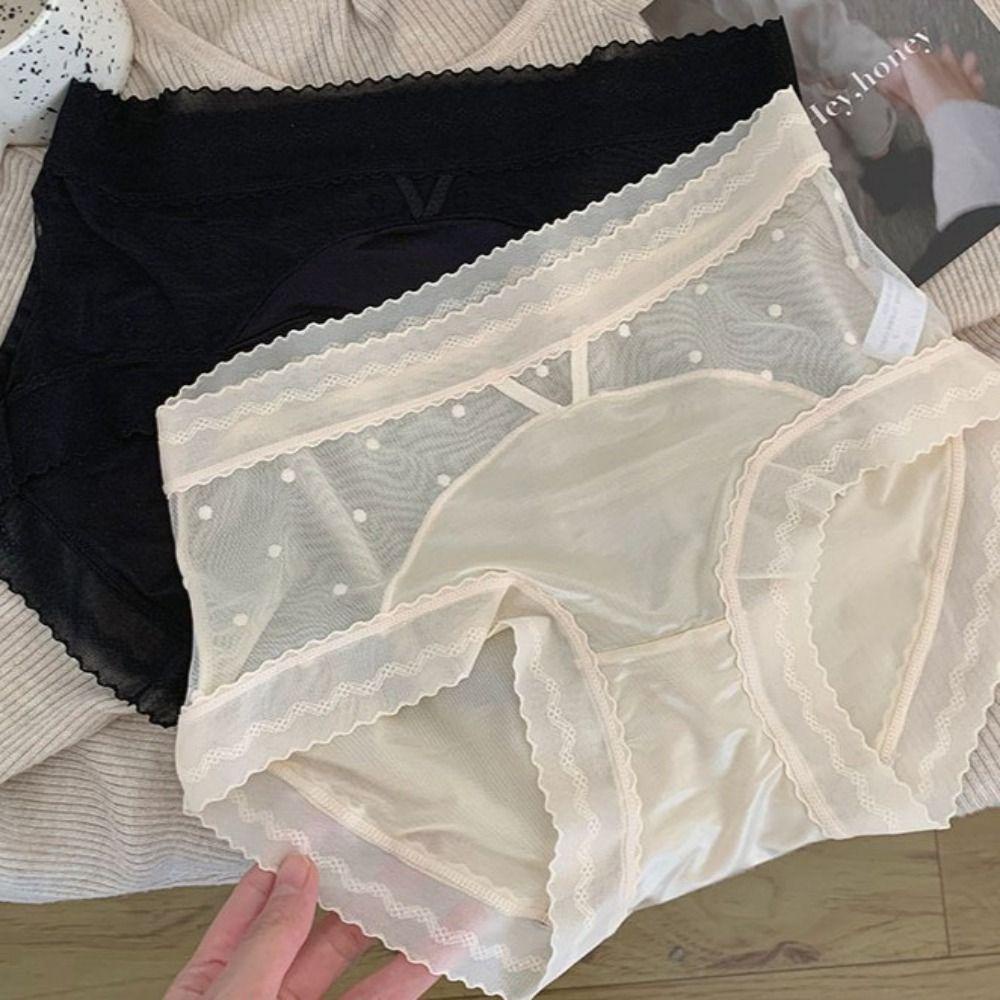 Quần Lót Lưới Satin Mềm Co Giãn Thoáng Khí Phong Cách Hàn Quốc WMES15H