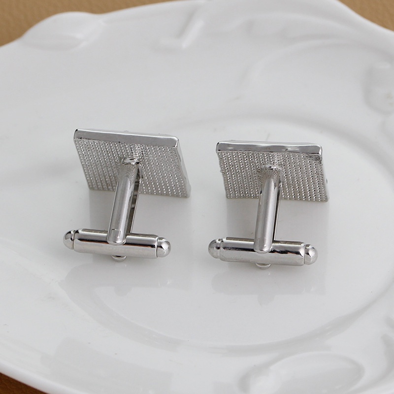 Khuy Măng Sét Đính Đá Hình Vuông Đa Năng Làm Quà Sinh Nhật / Tiệc Tùng Cho Nam