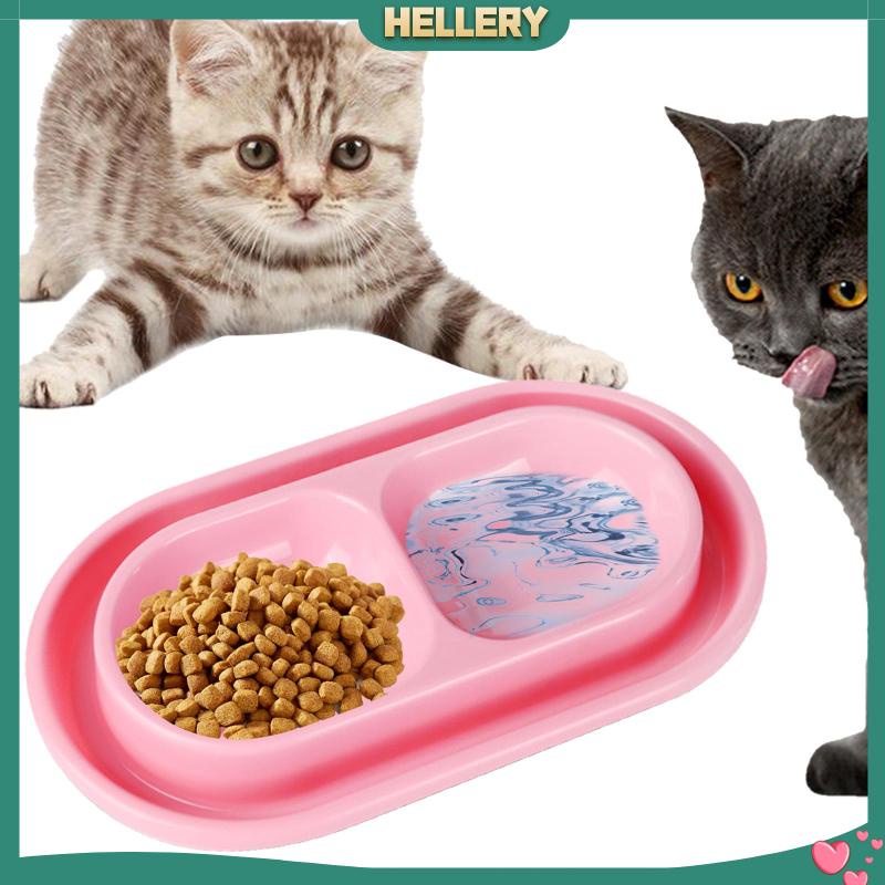 Bộ Bát Đựng Thức Ăn Nước Uống Hai Ngăn Chống Trượt Cho Mèo